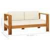 vidaXL 5-tlg. Garten-Lounge-Set mit Kissen 100x60 cm Akazienholz
