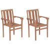 vidaXL Stapelbare Gartenst&uuml;hle 2 Stk. Massivholz Teak