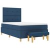 vidaXL Boxspringbett mit Matratze mit Kopfteil Blau 120 x 190 cm Stoff