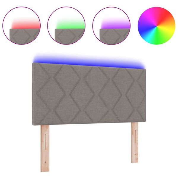 vidaXL Kopfteil Hellgrau 90 cm Stoff