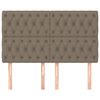 vidaXL Kopfteil Taupe 144x7x118/128 cm Stoff
