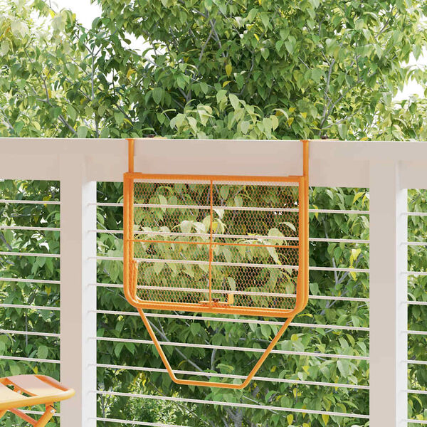 vidaXL Balkontisch Gelb 60x40 cm Stahl