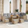 vidaXL Garten-Sofa-Set 10 pcs Beige Poly-Rattan