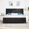 vidaXL Boxspringbett mit Matratze Schwarz 200 x 200 cm Stoff