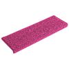vidaXL Stufenmatten 15 Stk. 65x21x4 cm Rosa Rechteckiger Rand