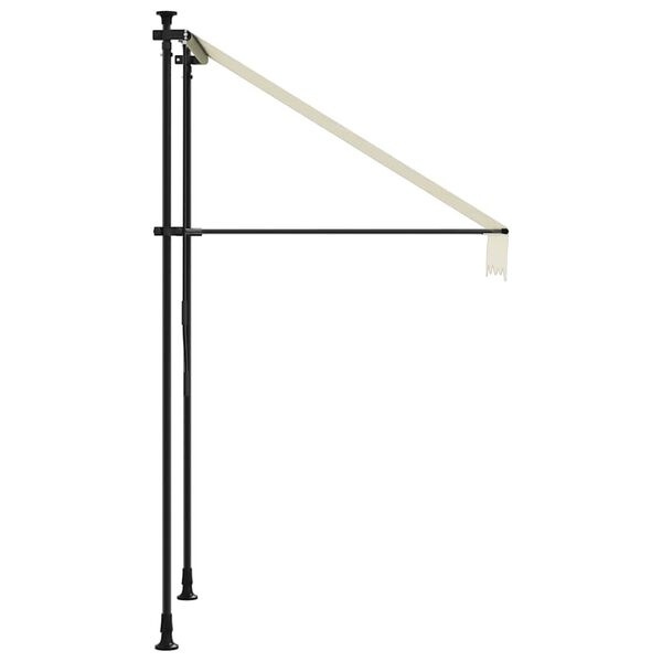 vidaXL Markise Einziehbar Creme 150x150 cm Stoff und Stahl