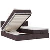 vidaXL Ottoman-Bett mit Matratzen & LEDs Dunkelbraun 160x200 cm Stoff