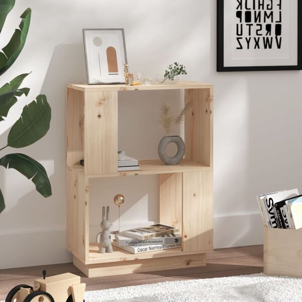 vidaXL Bücherregal/Raumteiler 51x25x70 cm Massivholz Kiefer