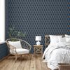 DUTCH WALLCOVERINGS Tapete Geometric Blau und Golden