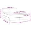 vidaXL Boxspringbett mit Matratze Creme 140x200 cm Stoff