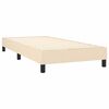 vidaXL Boxspringbett mit Matratze Creme 90x190 cm Stoff