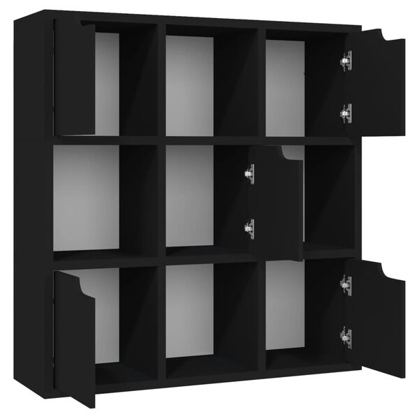 vidaXL Bücherregal Schwarz 88,5x27,5x88 cm Holzwerkstoff