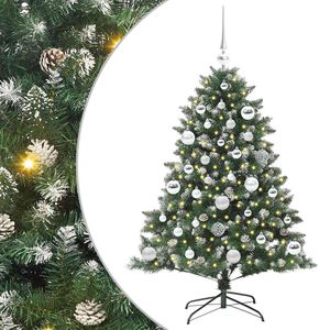 vidaXL K&uuml;nstlicher Weihnachtsbaum mit 150 LEDs mit St&auml;nder Gr&uuml;n 120 cm