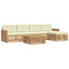 vidaXL Outdoor-Sofagarnitur 6 Stk. Wei&szlig; und Creme Polyester