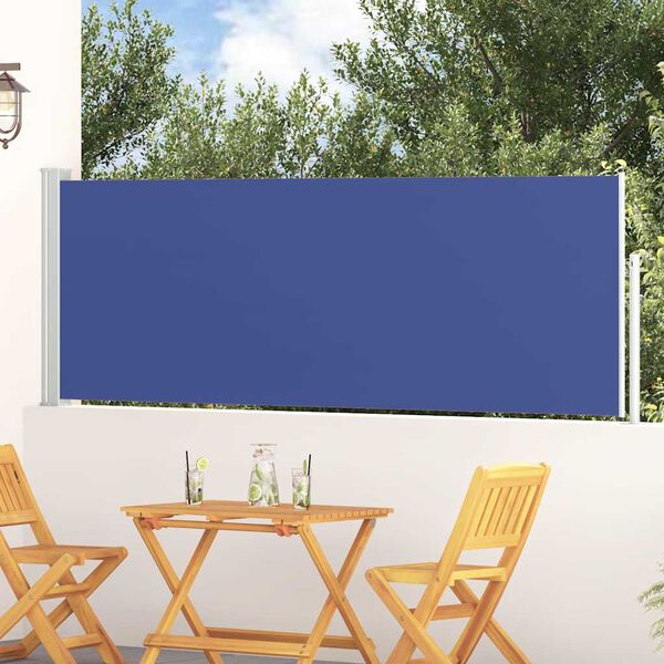 vidaXL Ausziehbare Seitenmarkise 100x300 cm Blau