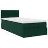 vidaXL Ottoman-Bett mit Matratze Dunkelgr&uuml;n 90x200 cm Samt