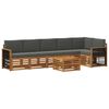 vidaXL Ecksofa Set mit Kissen 6 pcs Natur und Anthrazit