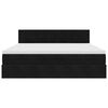 vidaXL Ottoman-Bett mit Matratze & LEDs Schwarz 180x200 cm Samt