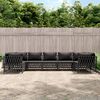 vidaXL 7-tlg. Garten-Lounge-Set mit Kissen Anthrazit Stahl