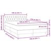 vidaXL Boxspringbett mit Matratze Rosa 140x210 cm Samt