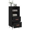 vidaXL Sideboard Schwarz 34,5x34x90 cm Holzwerkstoff