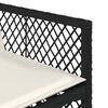 vidaXL 9-tlg. Garten-Essgruppe mit Kissen Schwarz Poly Rattan