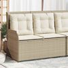 vidaXL Gartenbank Beige Poly-Rattan