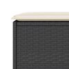 vidaXL 3-tlg. Gartenbar-Set mit Kissen Schwarz Poly Rattan