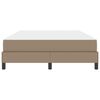 vidaXL Bettrahmen mit Matratze Cappuccino 140 x 190 cm Stoff