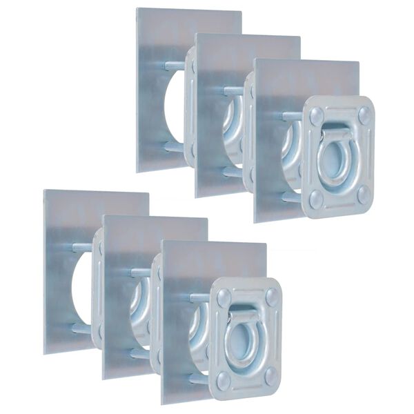 vidaXL Zurr&ouml;sen f&uuml;r Anh&auml;nger 6 Stk. Verzinkter Stahl 2000 kg