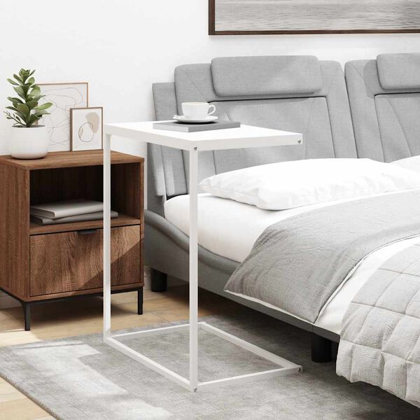 vidaXL Beistelltisch Wei&szlig; 55x35x66 cm Holzwerkstoff