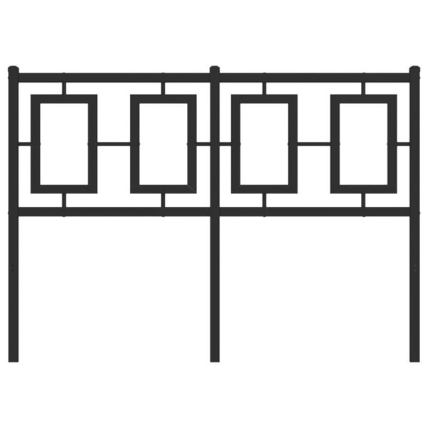 vidaXL Kopfteil Metall Schwarz 120 cm