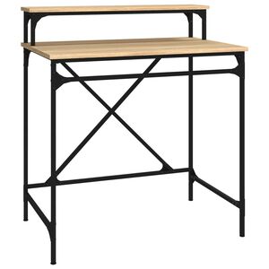 vidaXL Schreibtisch Sonoma-Eiche 80x50x90 cm Holzwerkstoff und Eisen