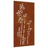 vidaXL Garten-Wanddeko 105x55 cm Cortenstahl Bambus-Design