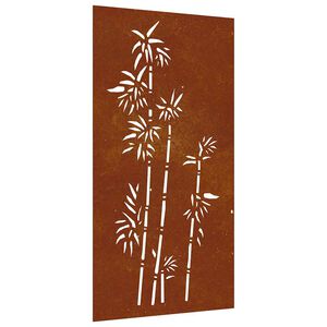 vidaXL Garten-Wanddeko 105x55 cm Cortenstahl Bambus-Design