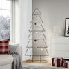 vidaXL Metall-Weihnachtsbaum f&uuml;r Dekorationen Schwarz 180 cm