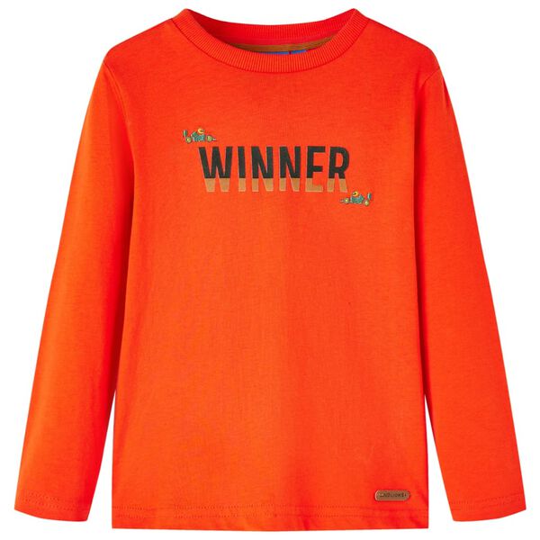 Kinder-Langarmshirt Hellorange 116