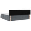 vidaXL Aufbewahrungsbett mit Matratze Dunkelgrau 200 x 200 cm Samt