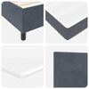 vidaXL Boxspringbett mit Matratze Dunkelgrau 100 x 200 cm Samt