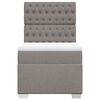 vidaXL Boxspringbett mit Matratze Taupe 80x200 cm Stoff