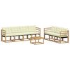 vidaXL Outdoor-Sofagarnitur 8 Stk. Wei&szlig; und Creme