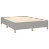 vidaXL Boxspringbett mit Matratze Hellgrau 140x200 cm Stoff