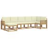 vidaXL Outdoor-Sofagarnitur 7 stk. Wei&szlig; und Creme Polyester
