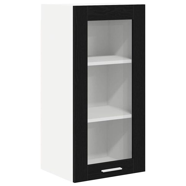 vidaXL H&auml;ngeschrank Schwarz Eichen-Optik 40 x 31 x 80 cm Holzwerkstoff
