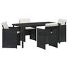 vidaXL Garten Essgruppe 5 stk. Schwarz Poly-Rattan