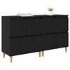 vidaXL Sideboards 2 pcs Schwarz Eichen-Optik 60 x 35 x 70 cm