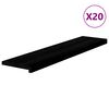 vidaXL Treppenstufen 20 Stk. Braun-Schwarz 110x25x2 cm Massivholz Eiche