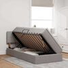 vidaXL Aufbewahrungsbett mit Matratze Taupe 90 x 200 cm Holzwerkstoff