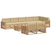 vidaXL Outdoor-Sofagarnitur 9 Stk. Wei&szlig; und Beige Polyester