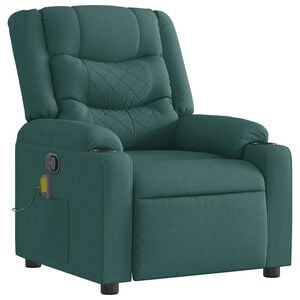 vidaXL Massagesessel Dunkelgr&uuml;n Stoff